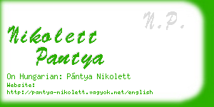 nikolett pantya business card