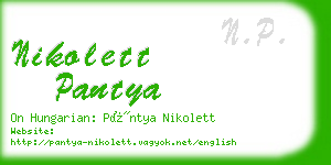 nikolett pantya business card